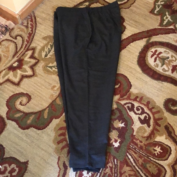 EILEEN FISHER Size XL Stretch Wool Pullon Charcoal Gray Elastic Tie $238 NEW - Picture 3 of 14